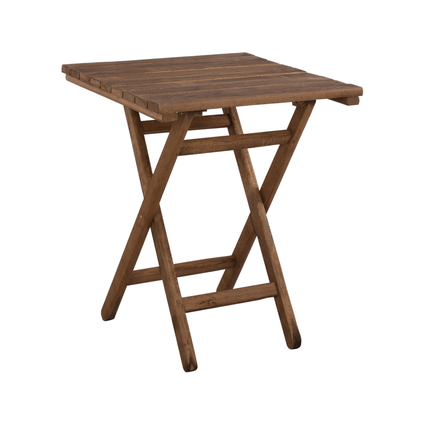 Director's Table Limnos 60x60x72 Solid Oak Wood Walnut Color Hm5647.01