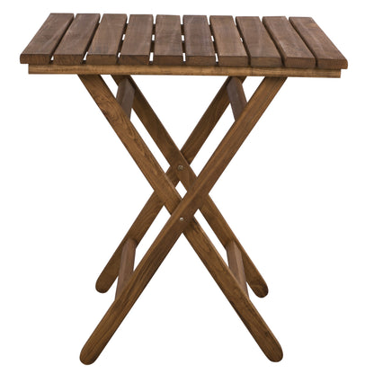Director''s Table Limnos 70x70x75cm Solid Wood Impregnation Walnut Hm5648.01