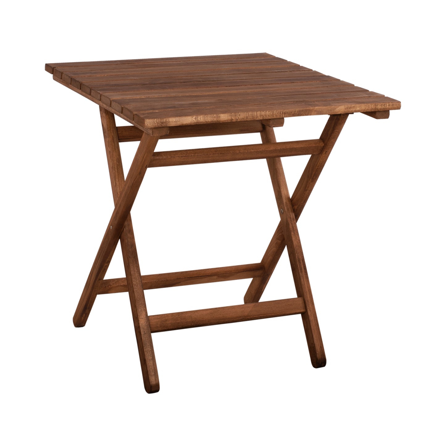 Director''s Table Limnos 70x70x75cm Solid Wood Impregnation Walnut Hm5648.01