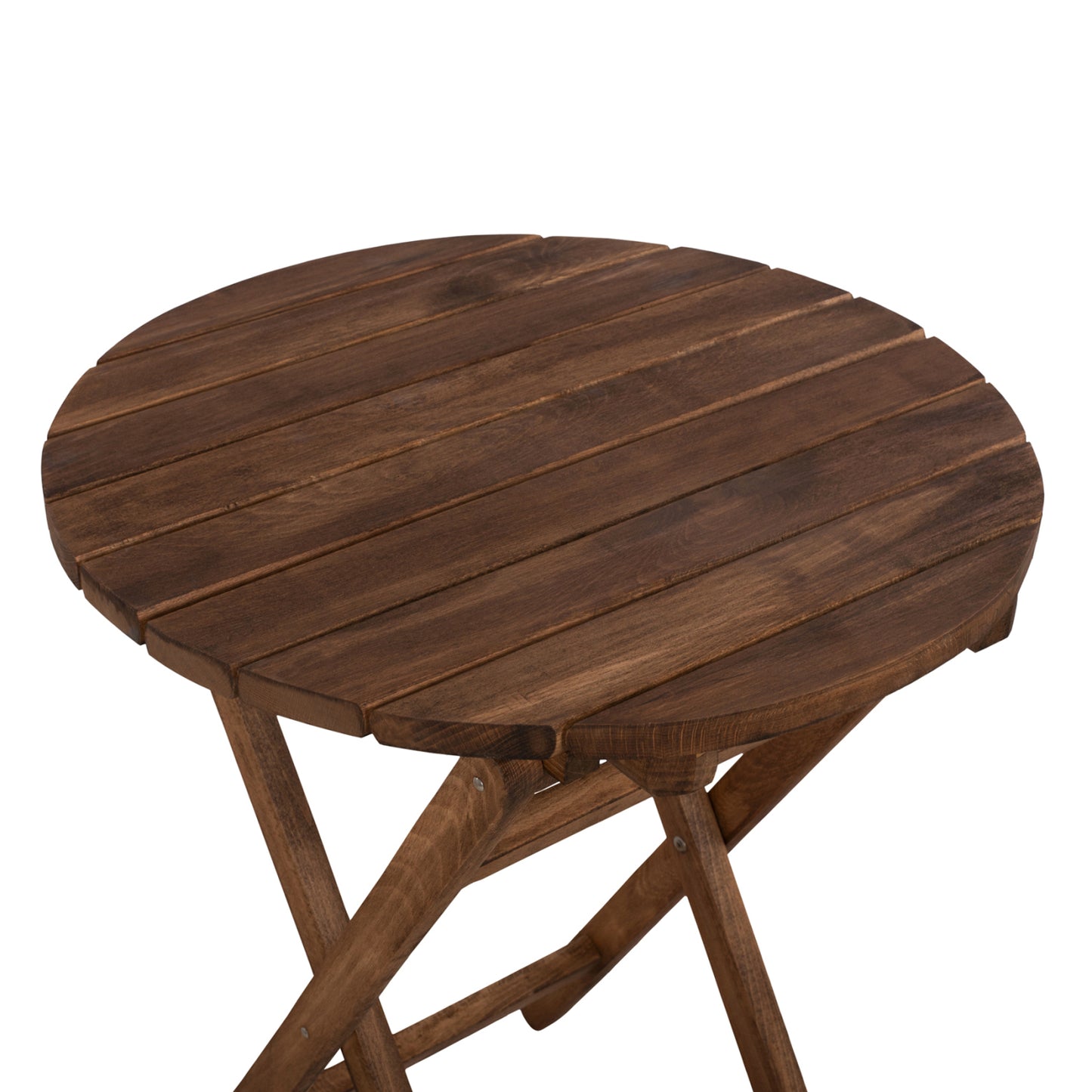Director's Table Limnos Φ60cm Solid Wood Impregnation Walnut Hm5653.01