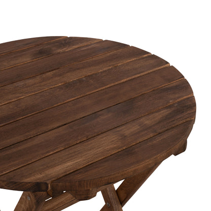 Director's Table Limnos Φ60cm Solid Wood Impregnation Walnut Hm5653.01