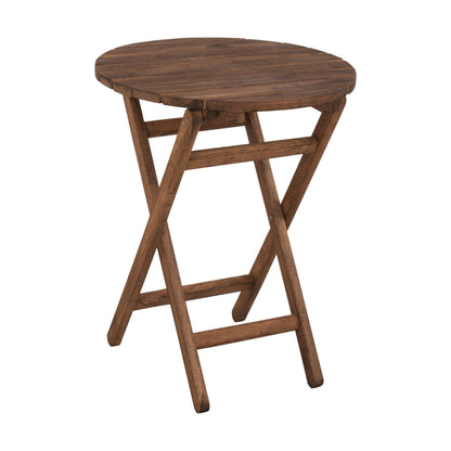 Director's Table Limnos Φ60cm Solid Wood Impregnation Walnut Hm5653.01