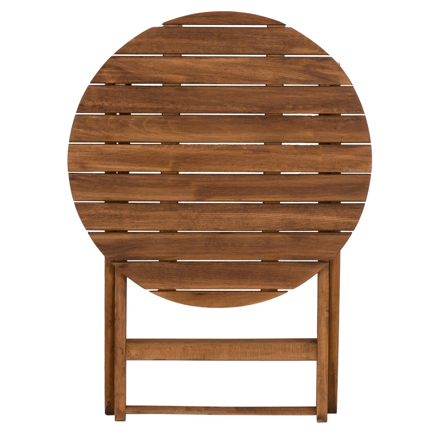 Director's Chair Limnos Round 70cm Solid Oak Wood Walnut Hm5654.01