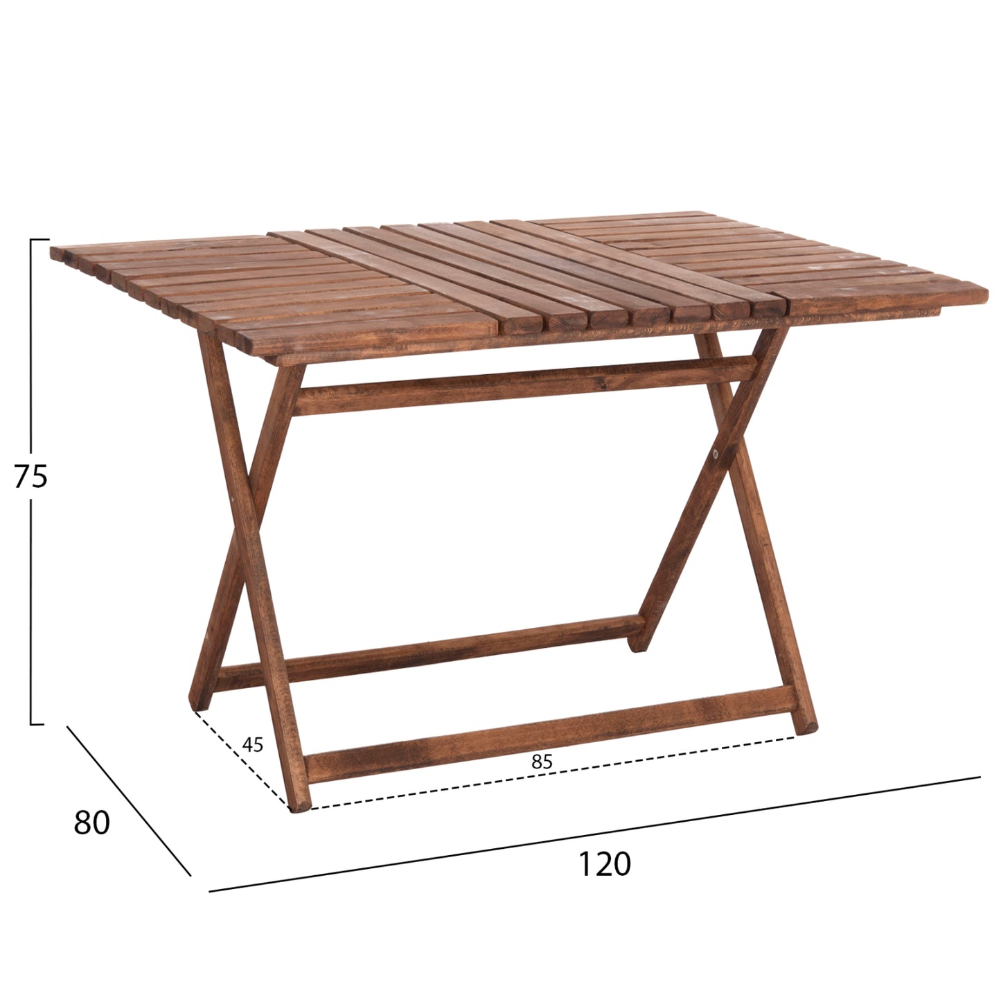 Director's Table Limnos Solid Wood Impregnation Walnut Hm5649.01 120x80x75cm