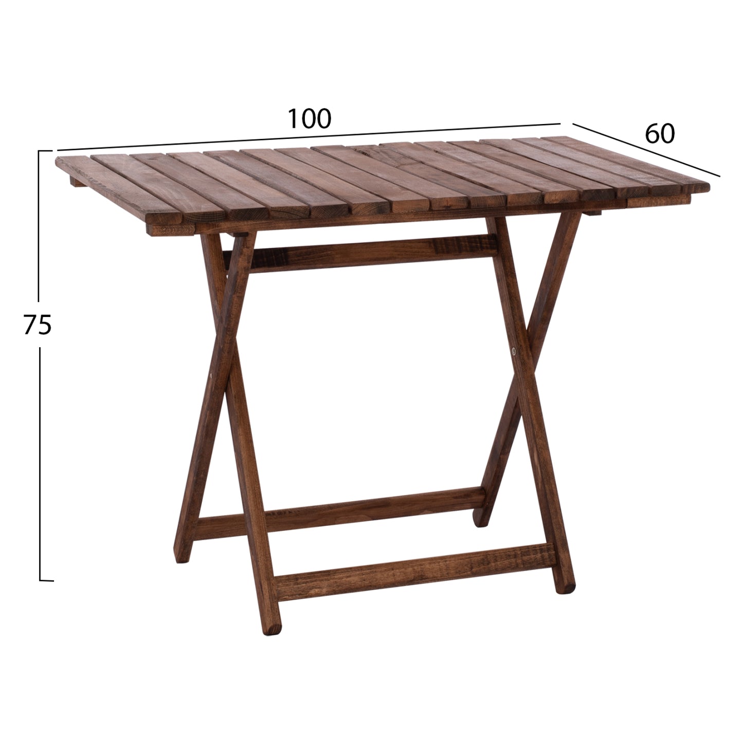 Director's Table Lemnos Of Solid Beech Wood In Walnut Hm5652.01 101,5x63x75 Cm.