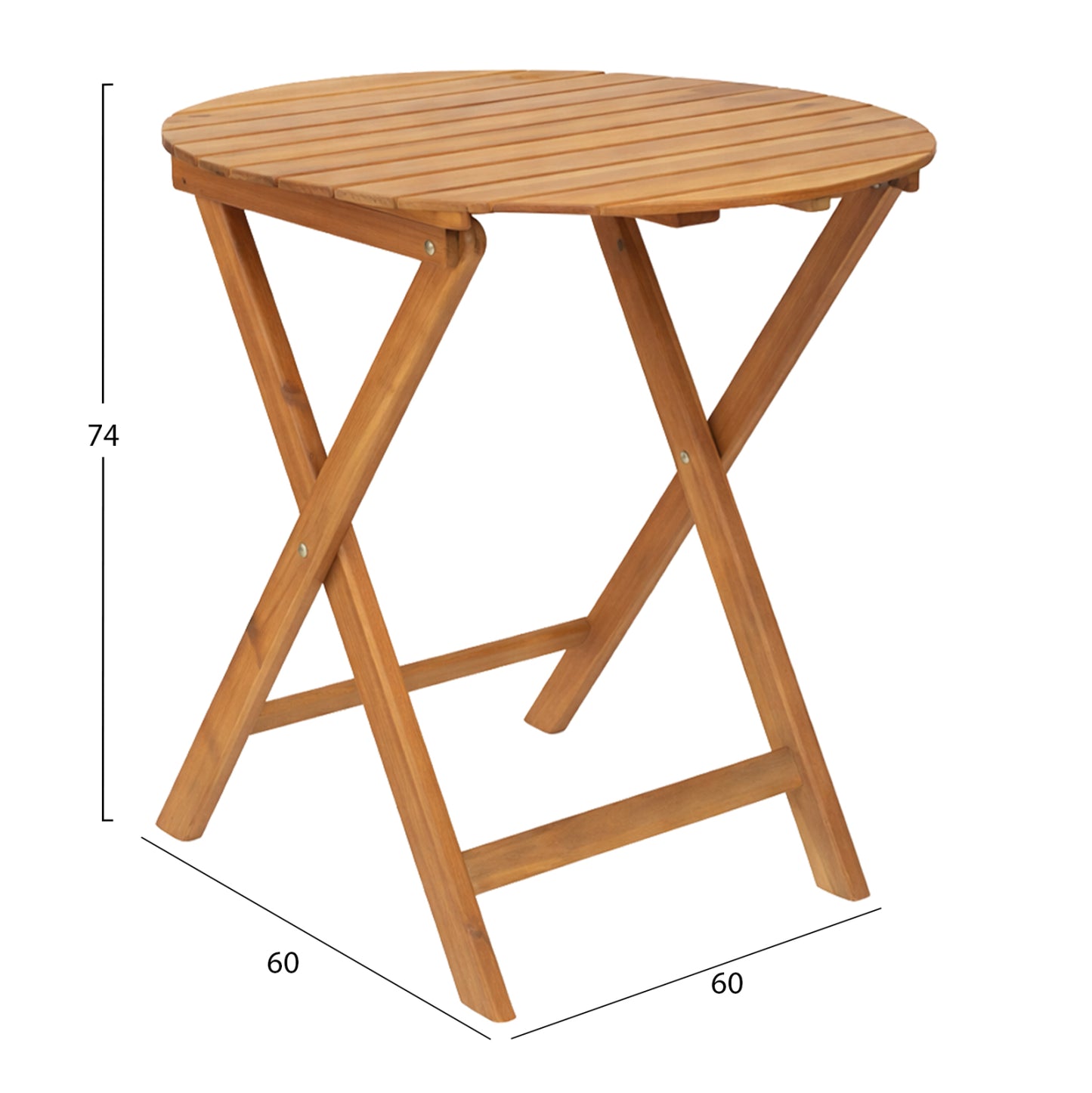 Director's Round Table Truyen Hm6536 Acacia Wood In Natural Φ60x74hcm.