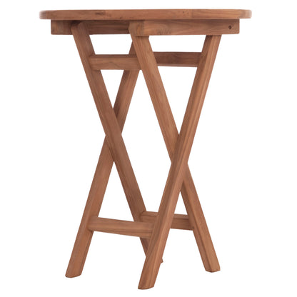 Foldable Round Table Eris Hm18119 Teak Wood--natural Color Φ60x75hcm.