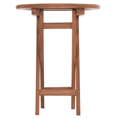 Foldable Round Table Eris Hm18119 Teak Wood--natural Color Φ60x75hcm.