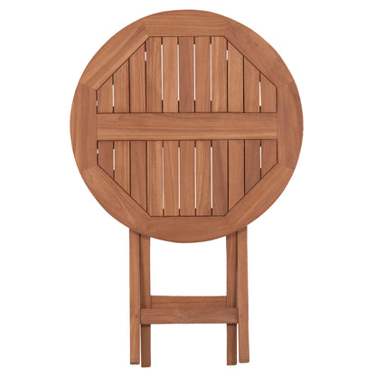 Foldable Round Table Eris Hm18119 Teak Wood--natural Color Φ60x75hcm.