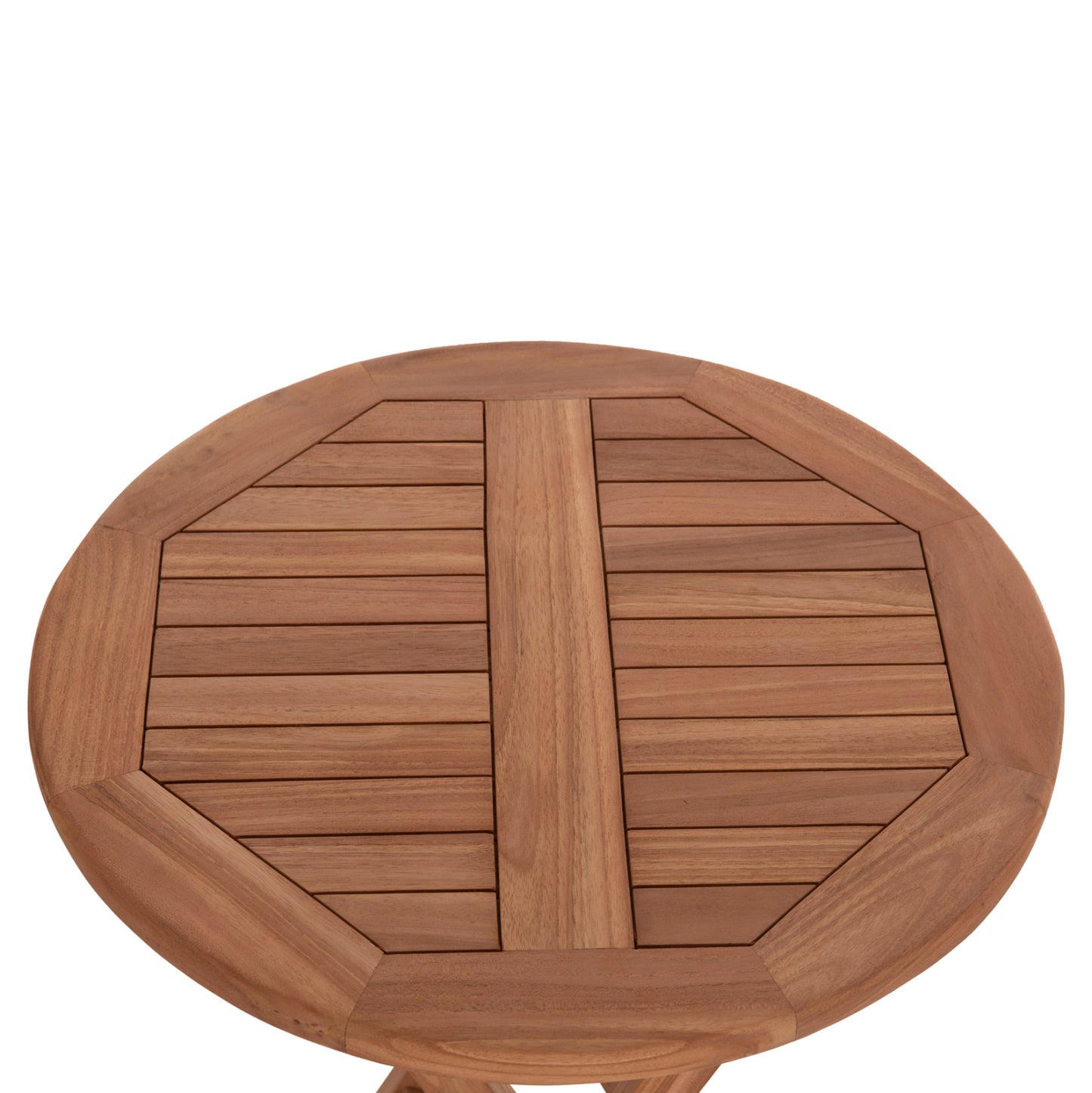 Foldable Round Table Eris Hm18119 Teak Wood--natural Color Φ60x75hcm.