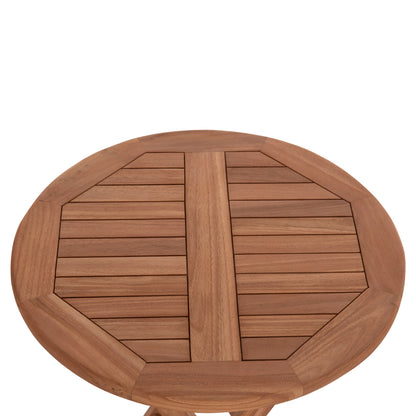 Foldable Round Table Eris Hm18119 Teak Wood--natural Color Φ60x75hcm.