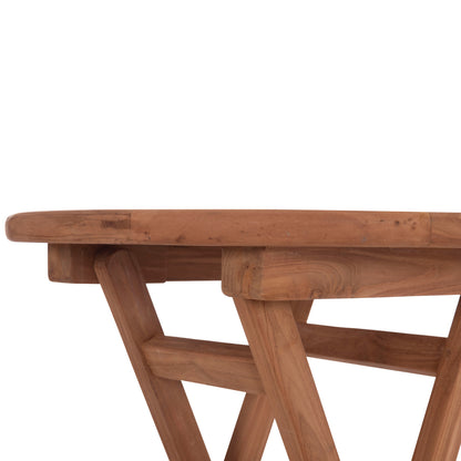 Foldable Round Table Eris Hm18119 Teak Wood--natural Color Φ60x75hcm.
