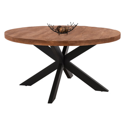 Round Table Levinho 6cm Thick Solid Mango Wood Φ150x78Η Hm8485.11