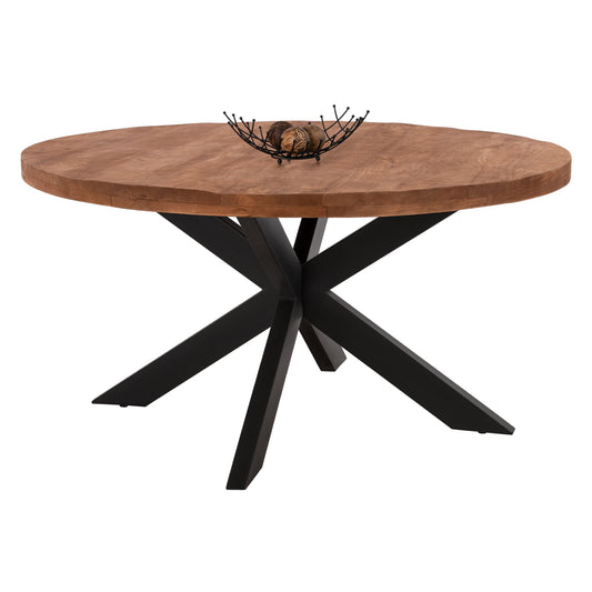 Round Table Levinho 6cm Thick Solid Mango Wood Φ150x78Η Hm8485.11