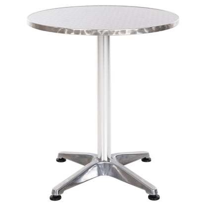 Round Aluminum Table Frodo Hm5539 Metallic Color-4-pronged Base Φ59,5x69,5hcm.