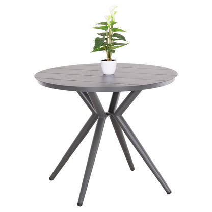 Outdoor Table Round Higer Hm6289.01 Grey Aluminum Φ90Χ74hcm.