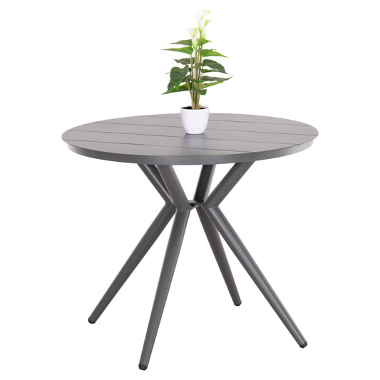Outdoor Table Round Higer Hm6289.01 Grey Aluminum Φ90Χ74hcm.