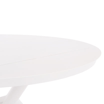 Outdoor Table Round Higer Hm6289.02 White Aluminum Φ90Χ74hcm.