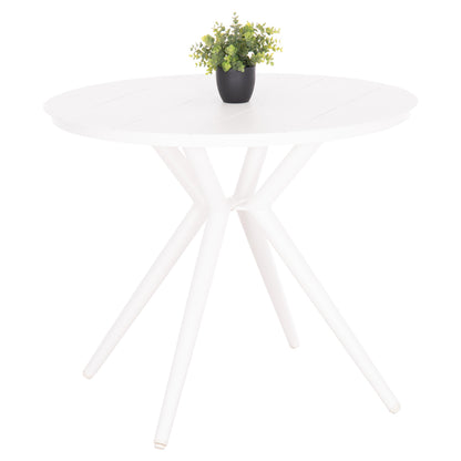 Outdoor Table Round Higer Hm6289.02 White Aluminum Φ90Χ74hcm.