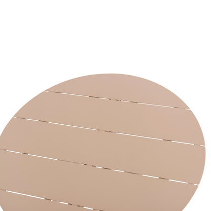 Outdoor Table Round Higer Hm6289.04 Cappuccino Aluminum Φ90Χ74hcm.
