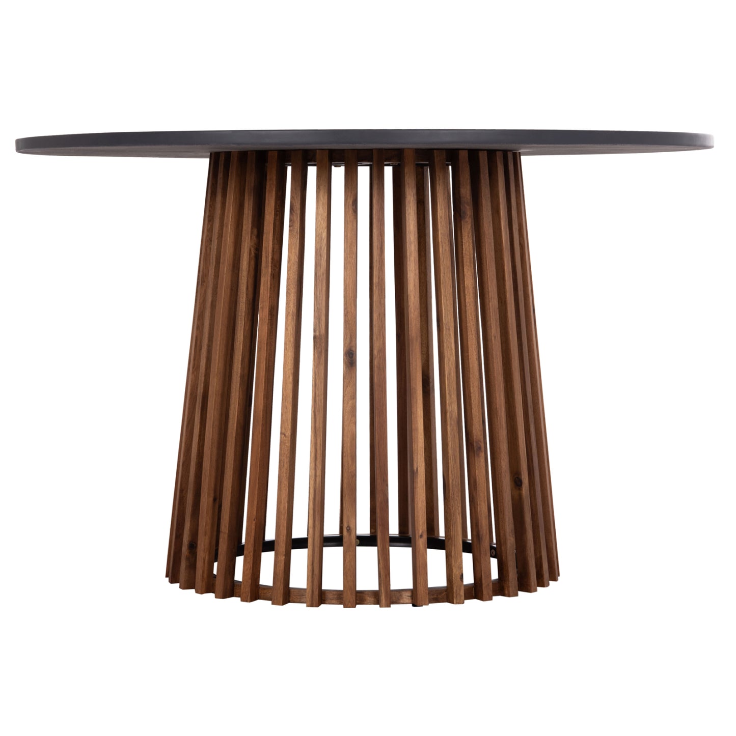 Outdoor Round Dining Table Cristobal Hm6235 Acacia Wood-cement Top Φ120x77hcm.