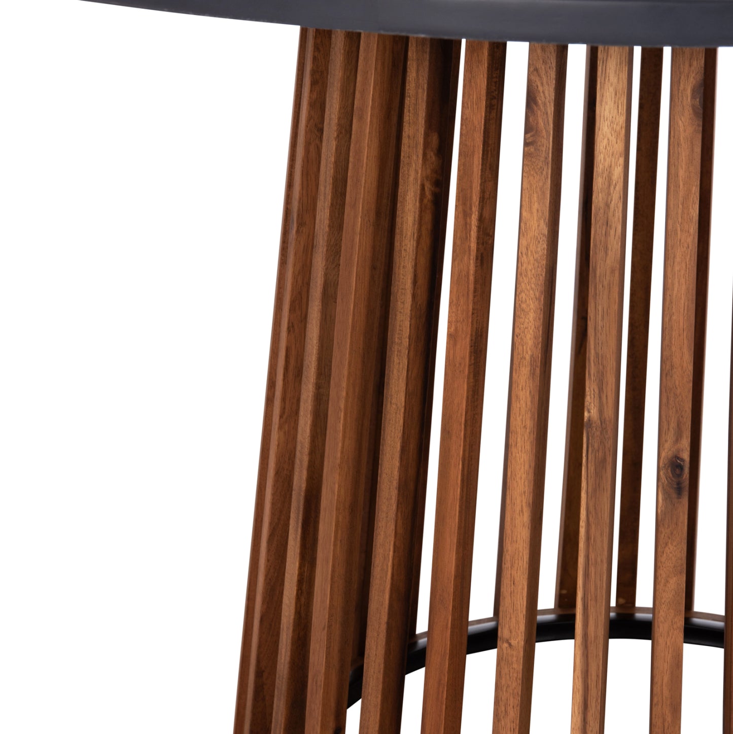 Outdoor Round Dining Table Cristobal Hm6235 Acacia Wood-cement Top Φ120x77hcm.