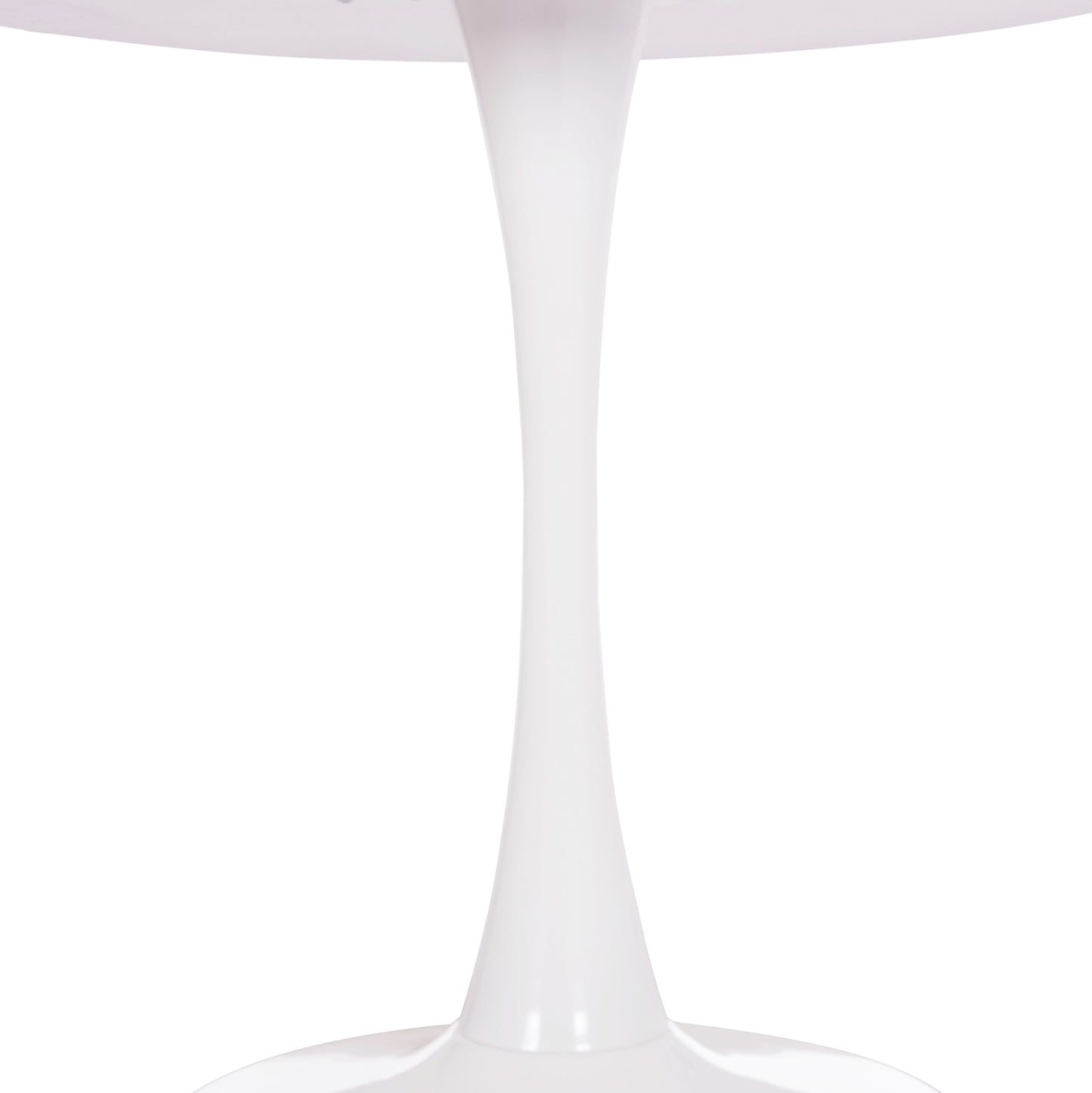 Round Dining Table Brolin Hm18141.01 Mdf Top-metal Base--white Φ90x73hcm.