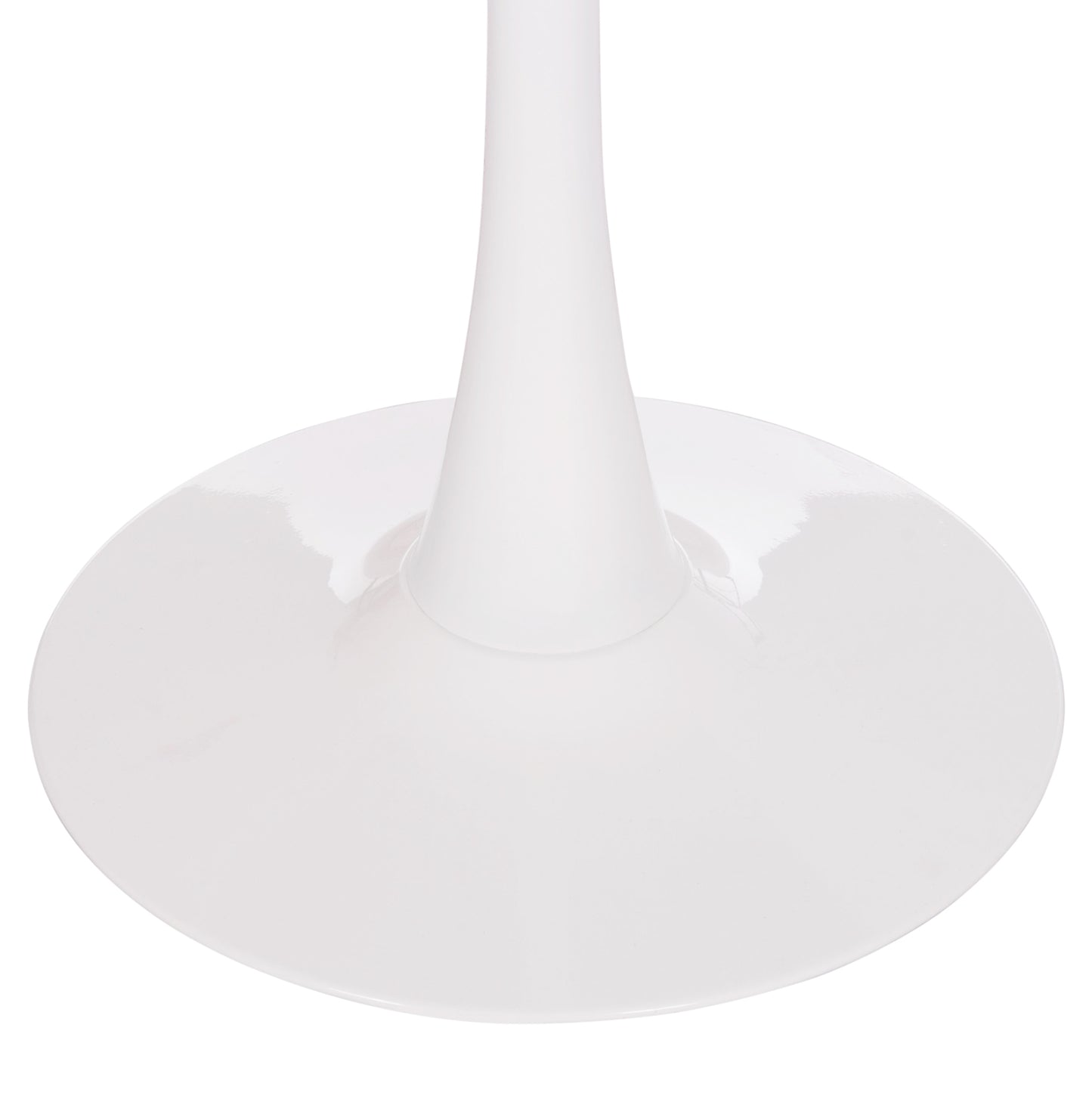 Round Dining Table Brolin Hm18141.01 Mdf Top-metal Base--white Φ90x73hcm.