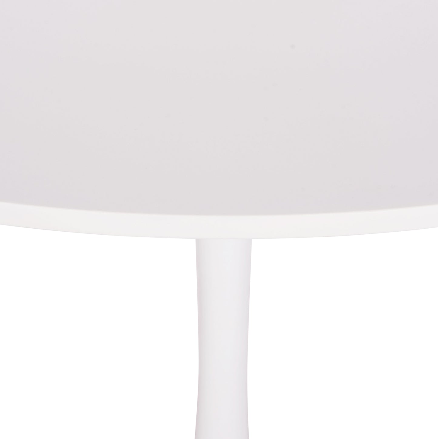 Round Dining Table Brolin Hm18141.01 Mdf Top-metal Base--white Φ90x73hcm.