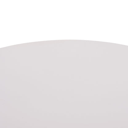 Round Dining Table Brolin Hm18141.01 Mdf Top-metal Base--white Φ90x73hcm.