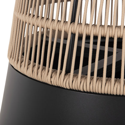 Round Table Saeid Hm6106.01 Aluminum In Anthracite-synthetic Rope In Beige Φ120x75hcm.
