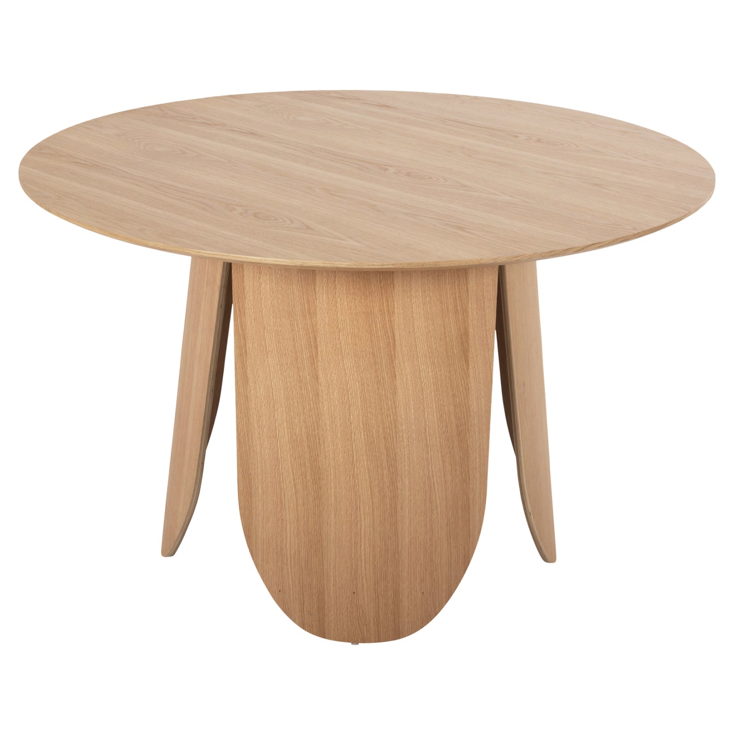 Dining Round Table Denty Hm9612.01 Mdf With Oak Veneer-oak Color Φ120x75hcm.