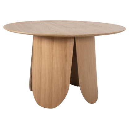 Dining Round Table Denty Hm9612.01 Mdf With Oak Veneer-oak Color Φ120x75hcm.
