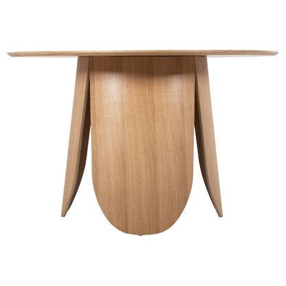 Dining Round Table Denty Hm9612.01 Mdf With Oak Veneer-oak Color Φ120x75hcm.