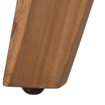 Outdoor Round Table Leo Hm9859.11 Solid Teak Wood In Natural Φ60x75hcm.