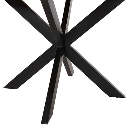 Round Dining Table Montana Superior Hm9904 Solid Acacia Wood Top 4cm. Φ150Χ79hcm.