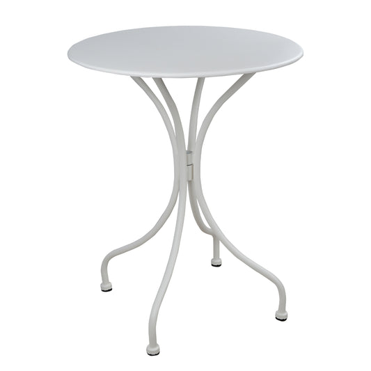 Table Round Metallic Hm5104.12 In White Color Φ60x72hcm.