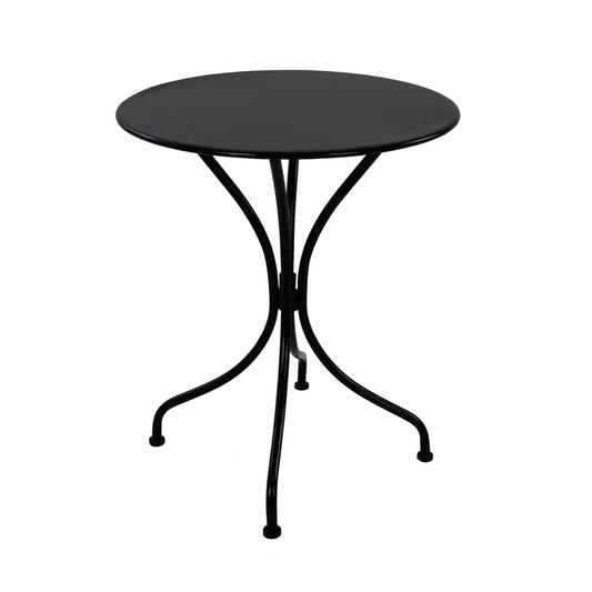Table Metallic Round Hm5104.14 Black Φ60x72hcm.