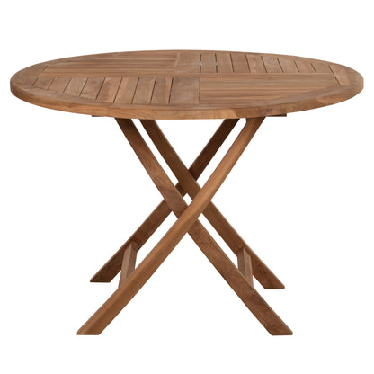Round Table Folding Kendall Hm9543 Teak Wood In Natural Color Φ106x73,5hcm.
