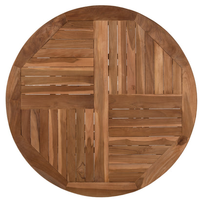 Round Table Folding Kendall Hm9543 Teak Wood In Natural Color Φ106x73,5hcm.