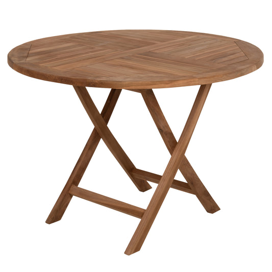 Round Table Folding Kendall Hm9543 Teak Wood In Natural Color Φ106x73,5hcm.
