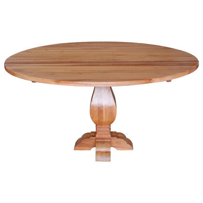 Table Round Vedu Hm9464.01 Teak Wood Carved Leg Φ150x78hcm.