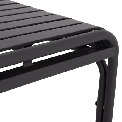 Outdoor Square Aluminum Table Rachel Hm6338.01 Grey Color 80x80x76hcm.