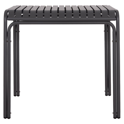 Outdoor Square Aluminum Table Rachel Hm6338.01 Grey Color 80x80x76hcm.