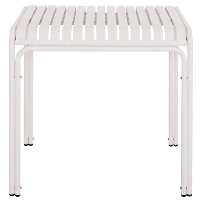 Outdoor Square Aluminum Table Rachel Hm6338.02 White Color 80x80x75hcm.