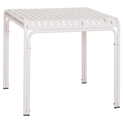 Outdoor Square Aluminum Table Rachel Hm6338.02 White Color 80x80x75hcm.