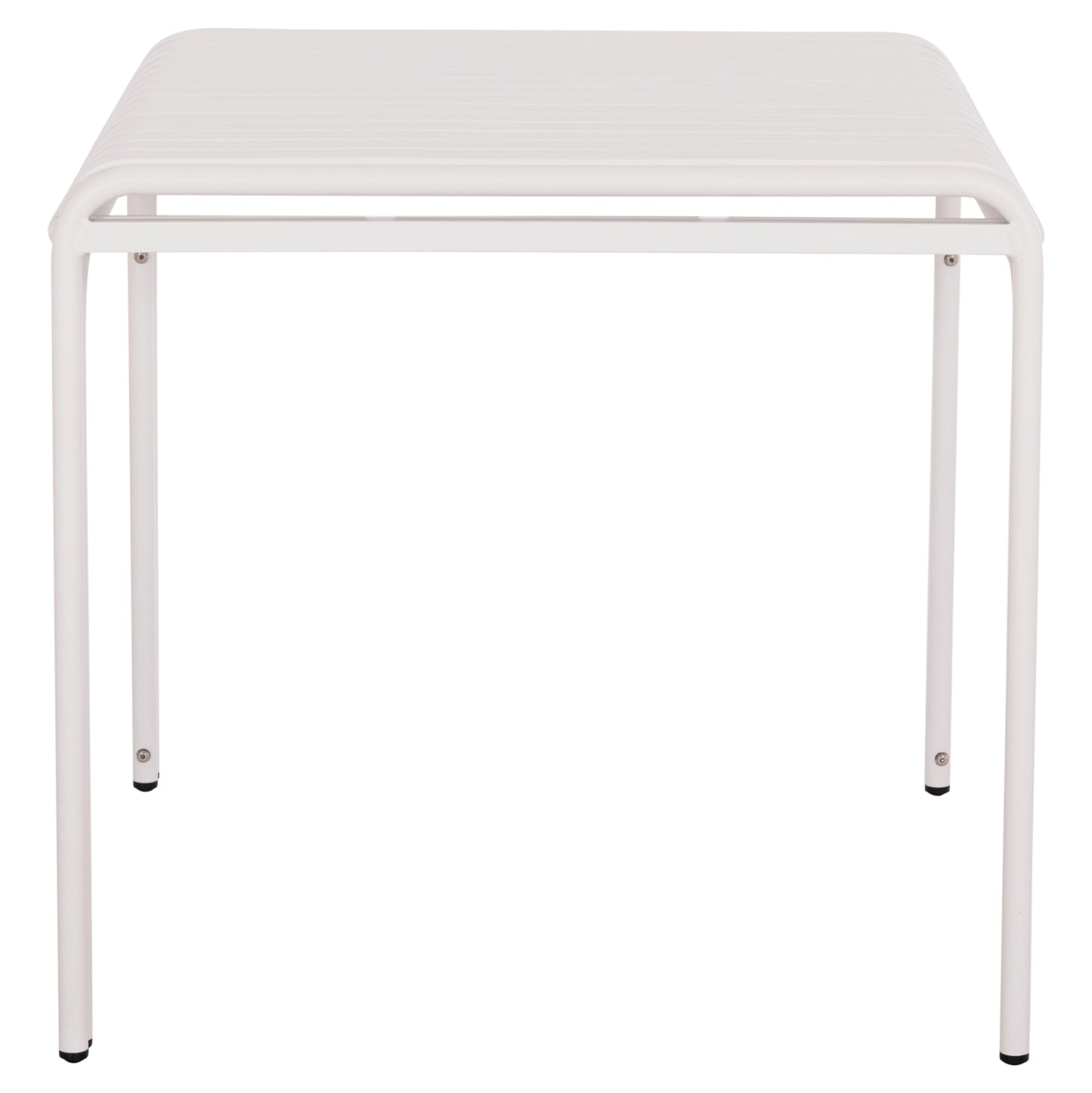 Outdoor Square Aluminum Table Rachel Hm6338.02 White Color 80x80x75hcm.