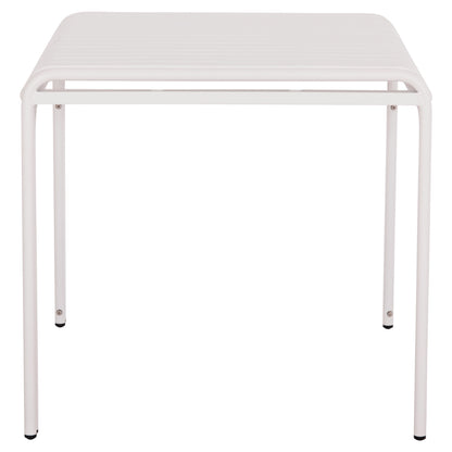 Outdoor Square Aluminum Table Rachel Hm6338.02 White Color 80x80x75hcm.