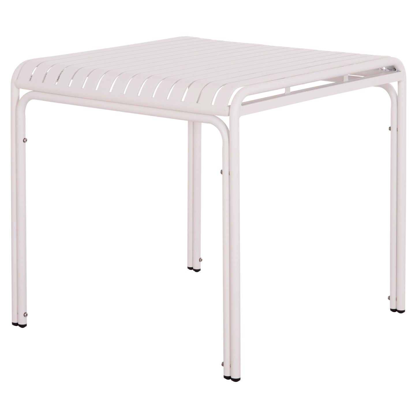 Outdoor Square Aluminum Table Rachel Hm6338.02 White Color 80x80x75hcm.