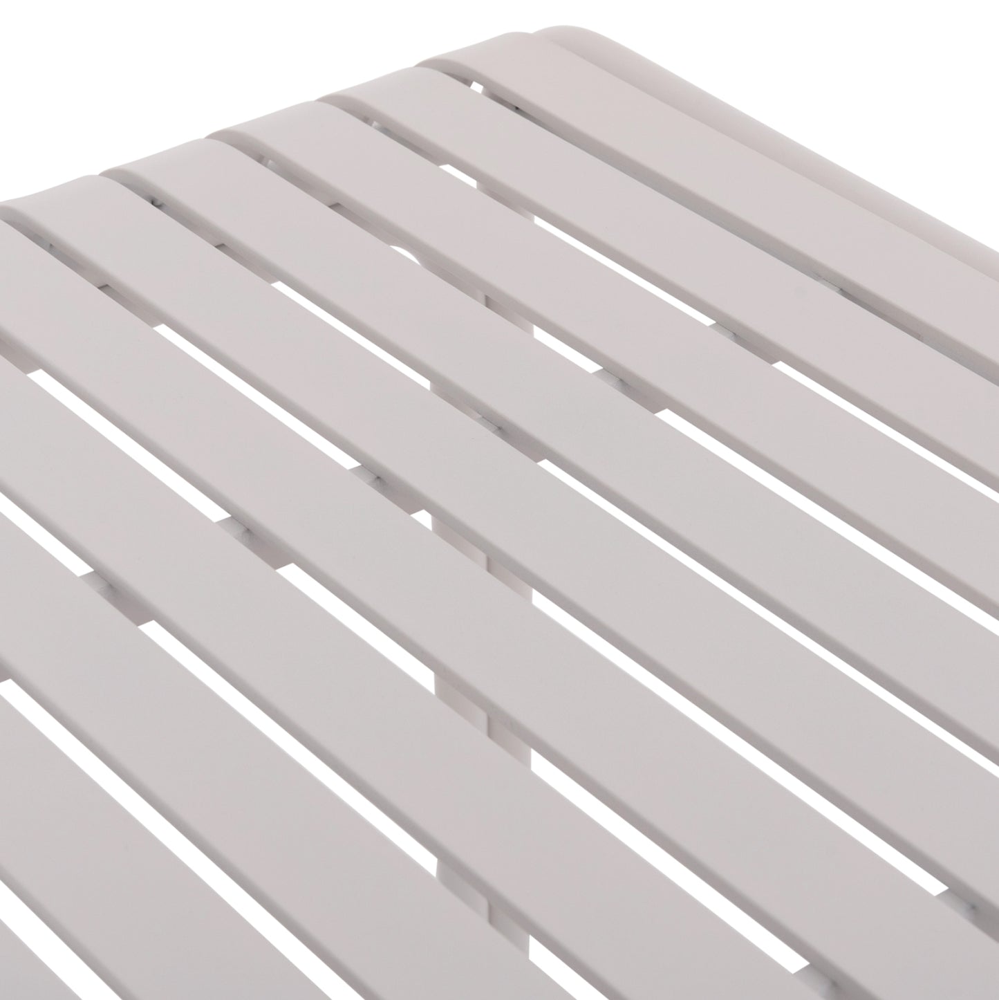 Outdoor Square Aluminum Table Rachel Hm6338.02 White Color 80x80x75hcm.